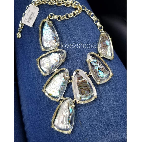 Kendra Scott Abalone Suspended gold necklace - Picture 5 of 5